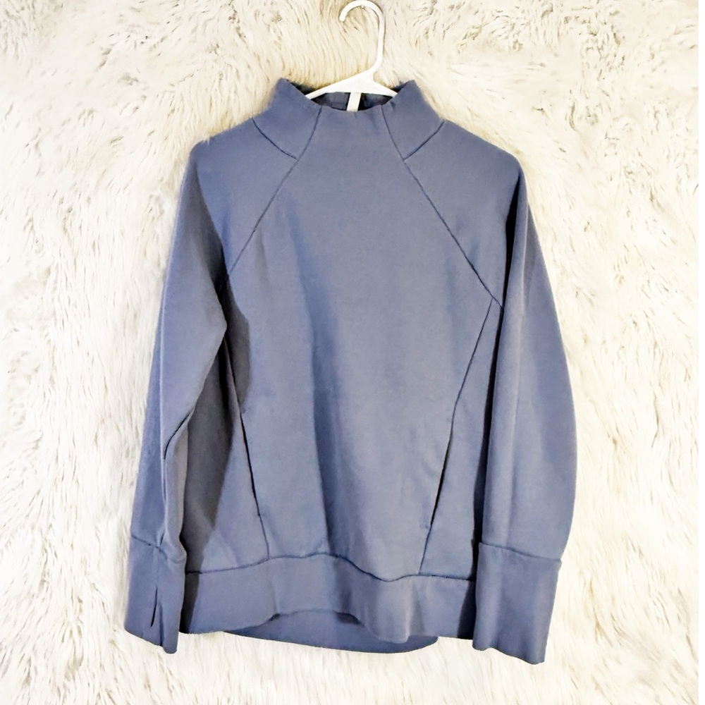 Fabletics Light Blue mock neck Sweatshirt